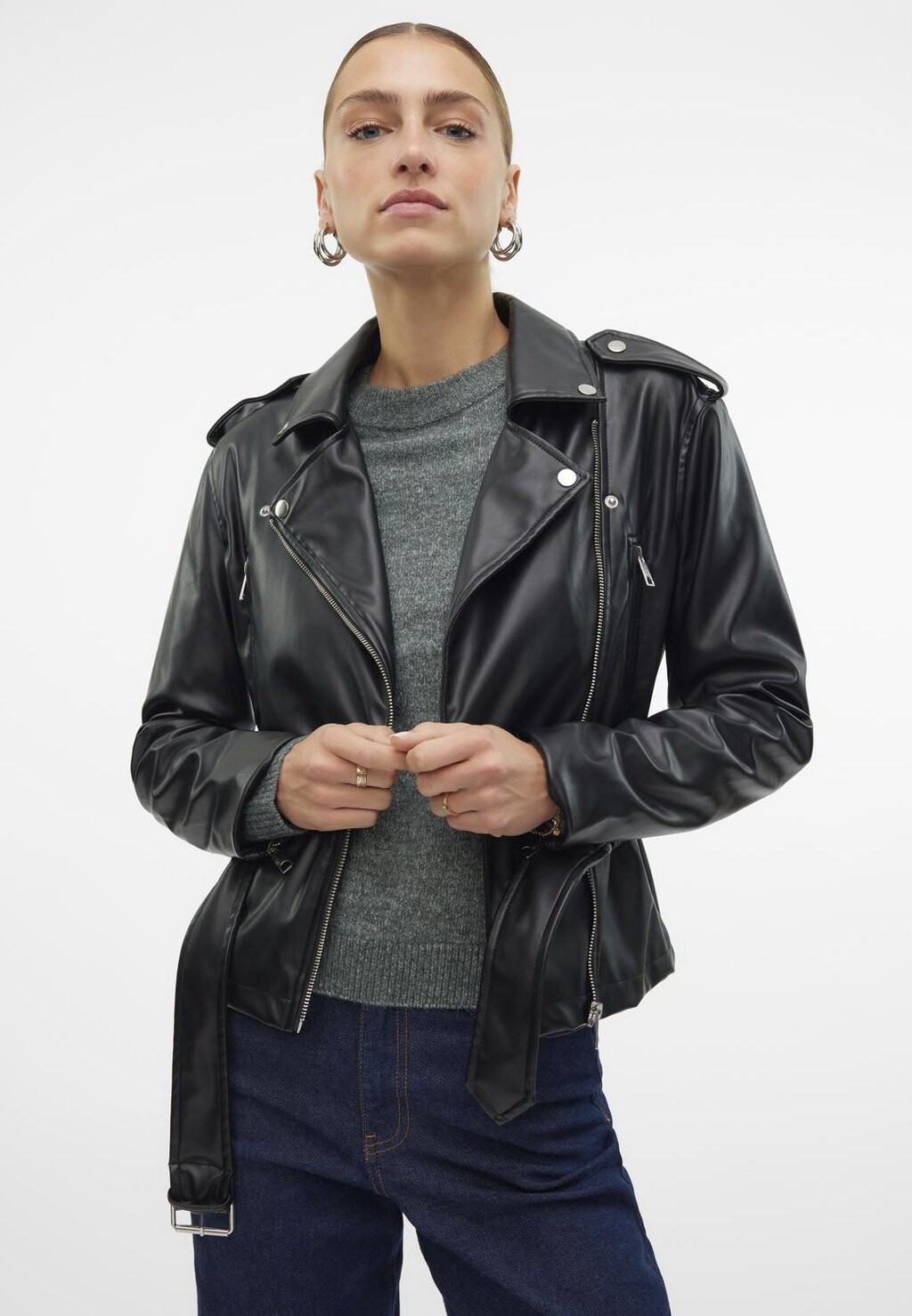 

Куртка из искусственной кожи VMDEMIFIE SHORT COATED JACKET Vero Moda, черный