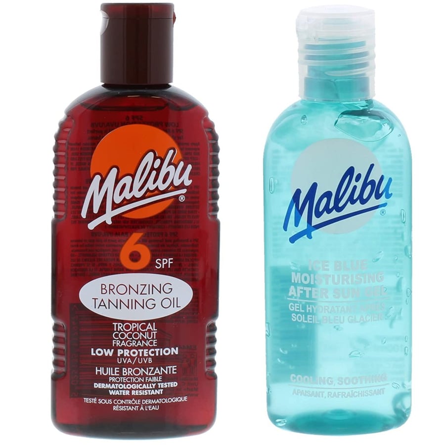 

Масло для загара Malibu SPF6 200 мл + Гель после загара 100 мл