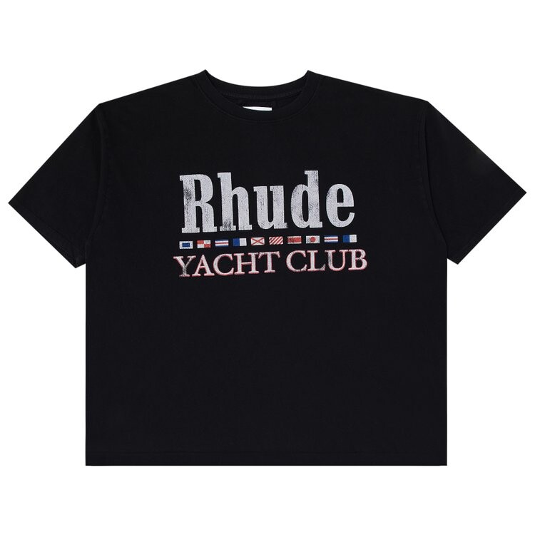 

Футболка Rhude Flag 'Vintage Black', черный