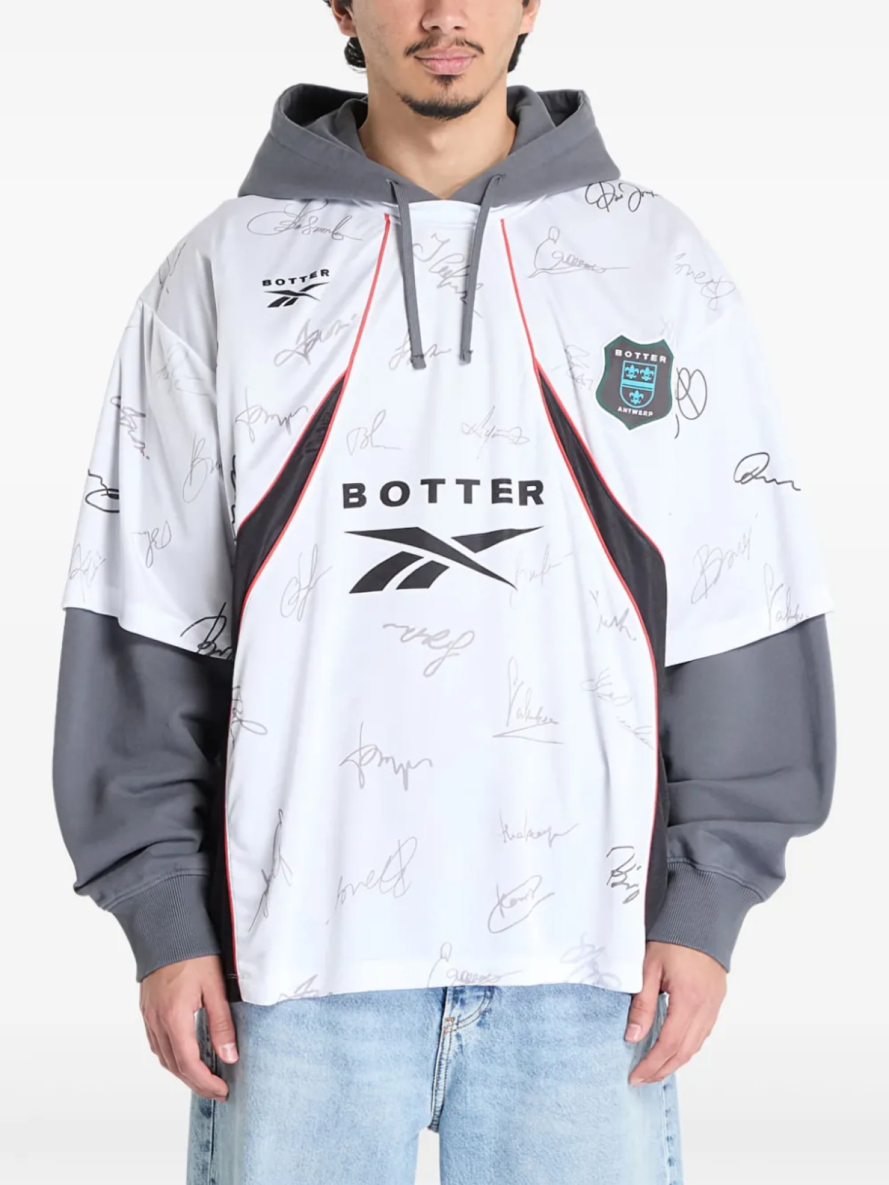 

Reebok многослойное худи из коллаборации с Botter, белый