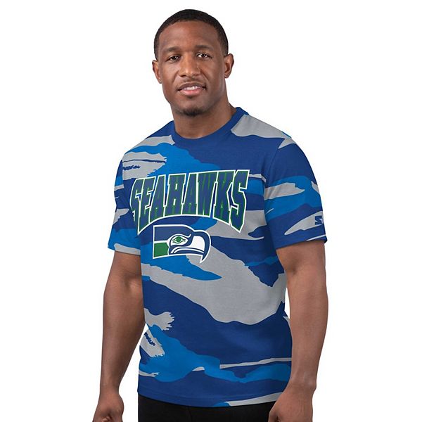 

Мужская футболка Seattle Seahawks Thursday Night Gridiron Classics с винтажным логотипом, цвет royal/gray Starter
