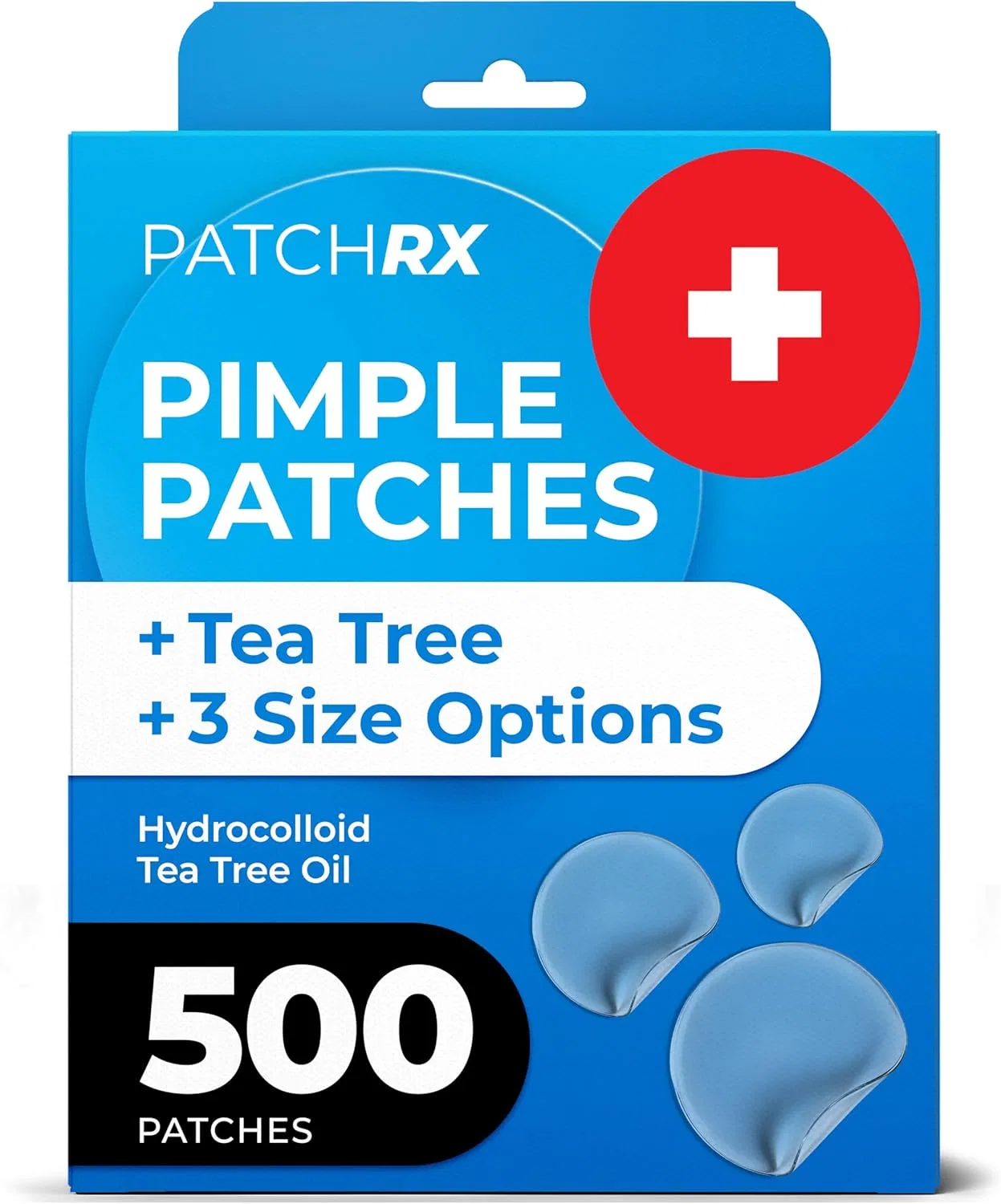 Патчи от акне PatchRx с гидроколлоидом и маслом чайного дерева, 500 шт