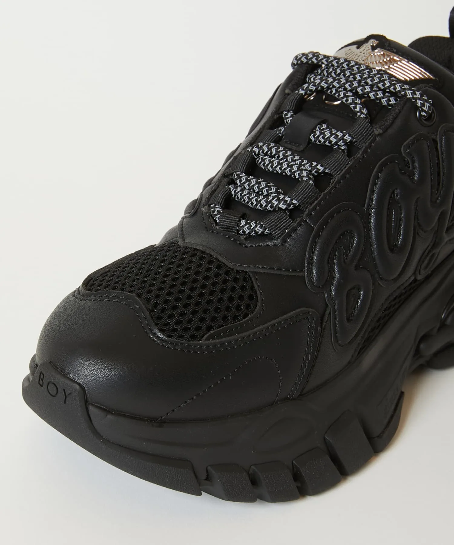 Унисекс кроссовки на платформе BOY PLATFORM SNEAKERS BOY LONDON чёрные — фото 2