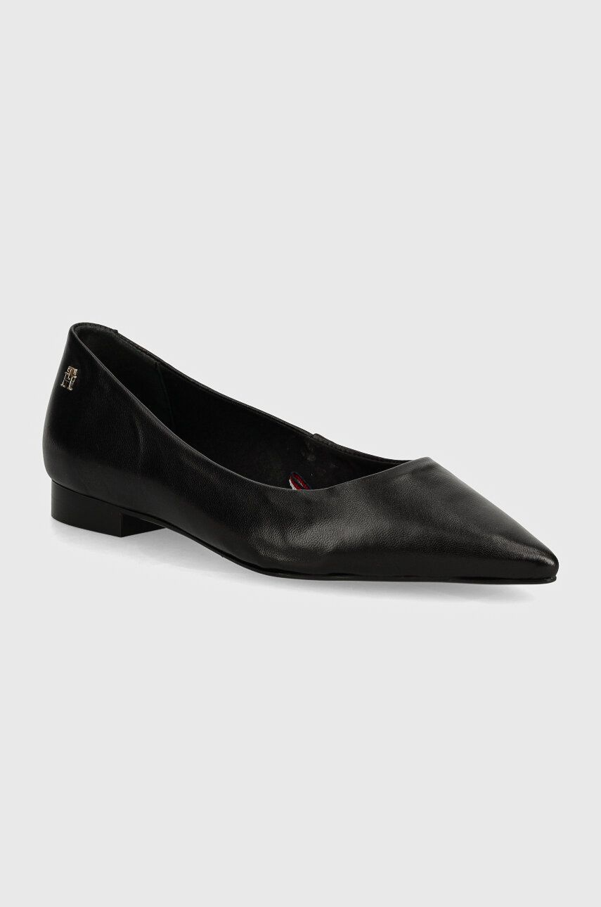 

Кожаные балетки Tommy Hilfiger TH POINTY BALLERINA, черный