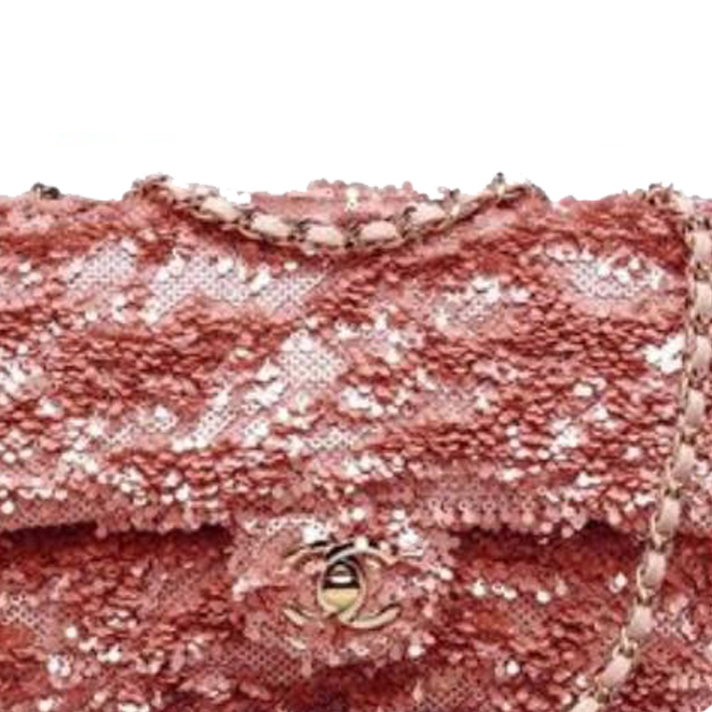 Металлический клатч, Кроссбоди, Мини-сумка через плечо Женская Розовый CHANEL — фото 3