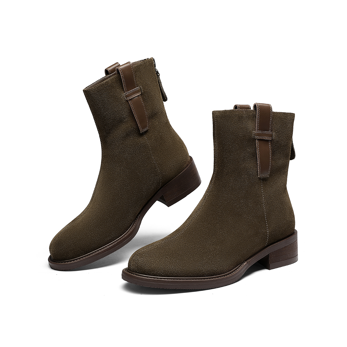 GOLDLION Женские ботинки на шнуровке тёмный хаки, цвет Dark Khaki — фото 3