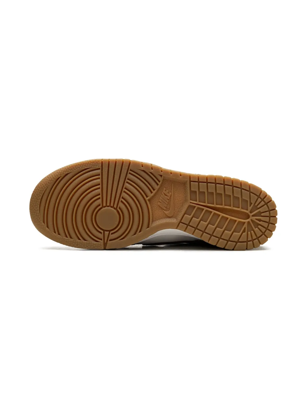 Кроссовки Dunk Low White/Gum Light Brown/Burgundy Crush Nike Kids, красный — фото 4