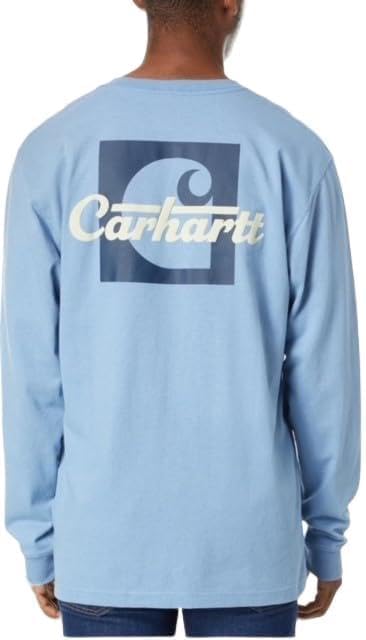 

Футболка детская Carhartt CA6619 с длинным рукавом и принтом, Pastel Turquois