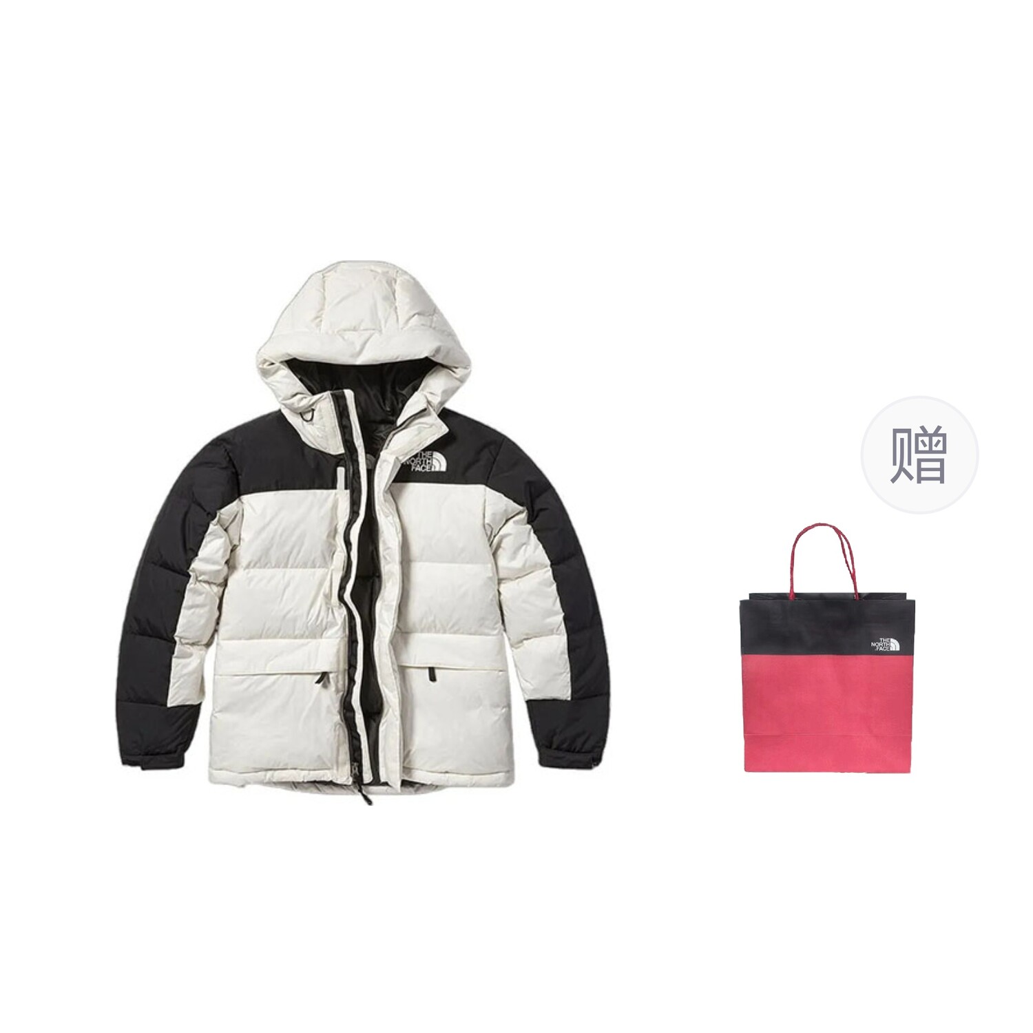 

Пуховик мужской белый + подарочный пакет The North Face