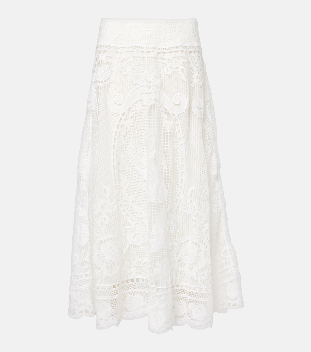 

Юбка макси из гипюра Лебединое озеро Farm Rio, Off-White