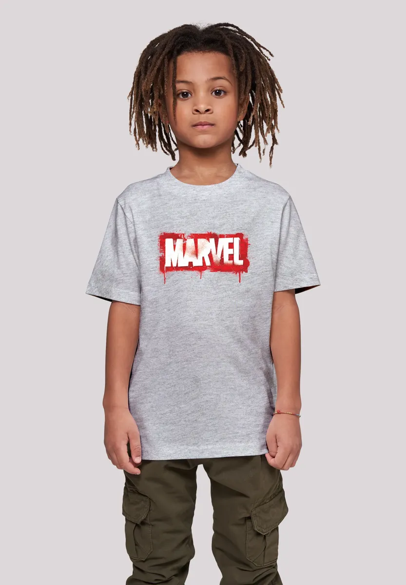 

Футболка F4NT4STIC "Marvel Spray Logo", принт, серый