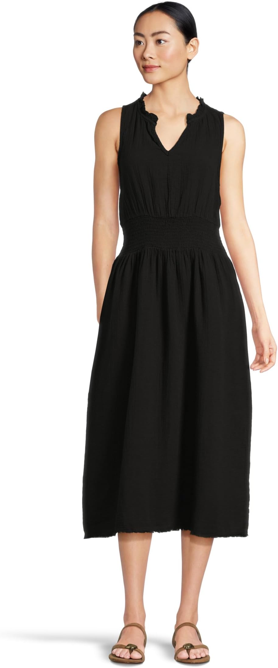 

Платье Mod-o-doc Smocked Waist Midi Tank Dress, Black