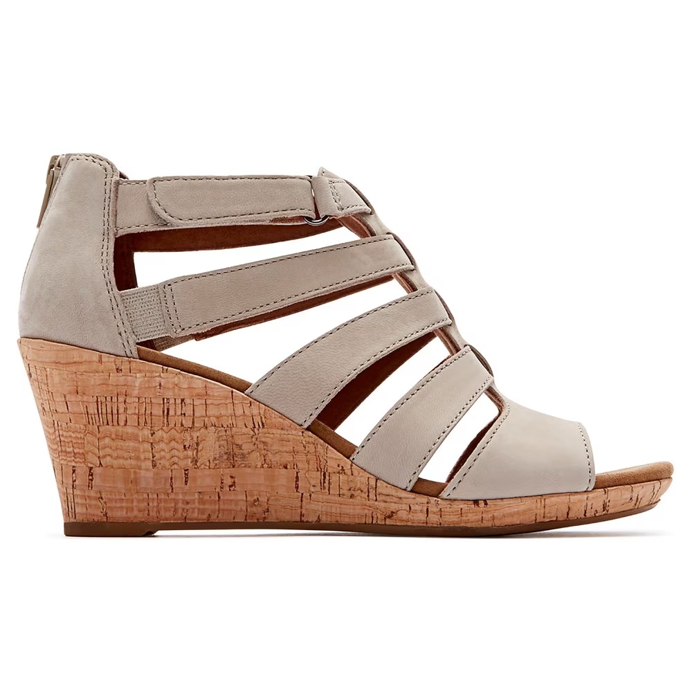Босоножки на танкетке в стиле гладиатор Briah Rockport, new taupe nubuck — фото 2