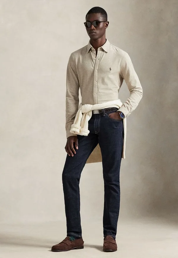 Легкая сетчатая рубашка Polo Ralph Lauren, Tuscan Beige Heather — фото 2