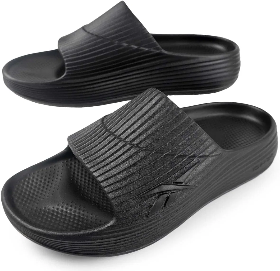 Сандалии Reebok Unisex DMX Comfort Slide Sandal, Washed Black — фото 2
