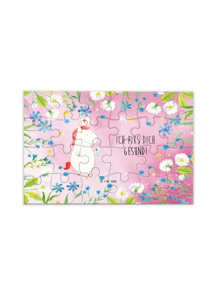 

Mr. & Mrs. Panda Головоломка «Единорог-медсестра» с надписью, пастельно-красного цвета