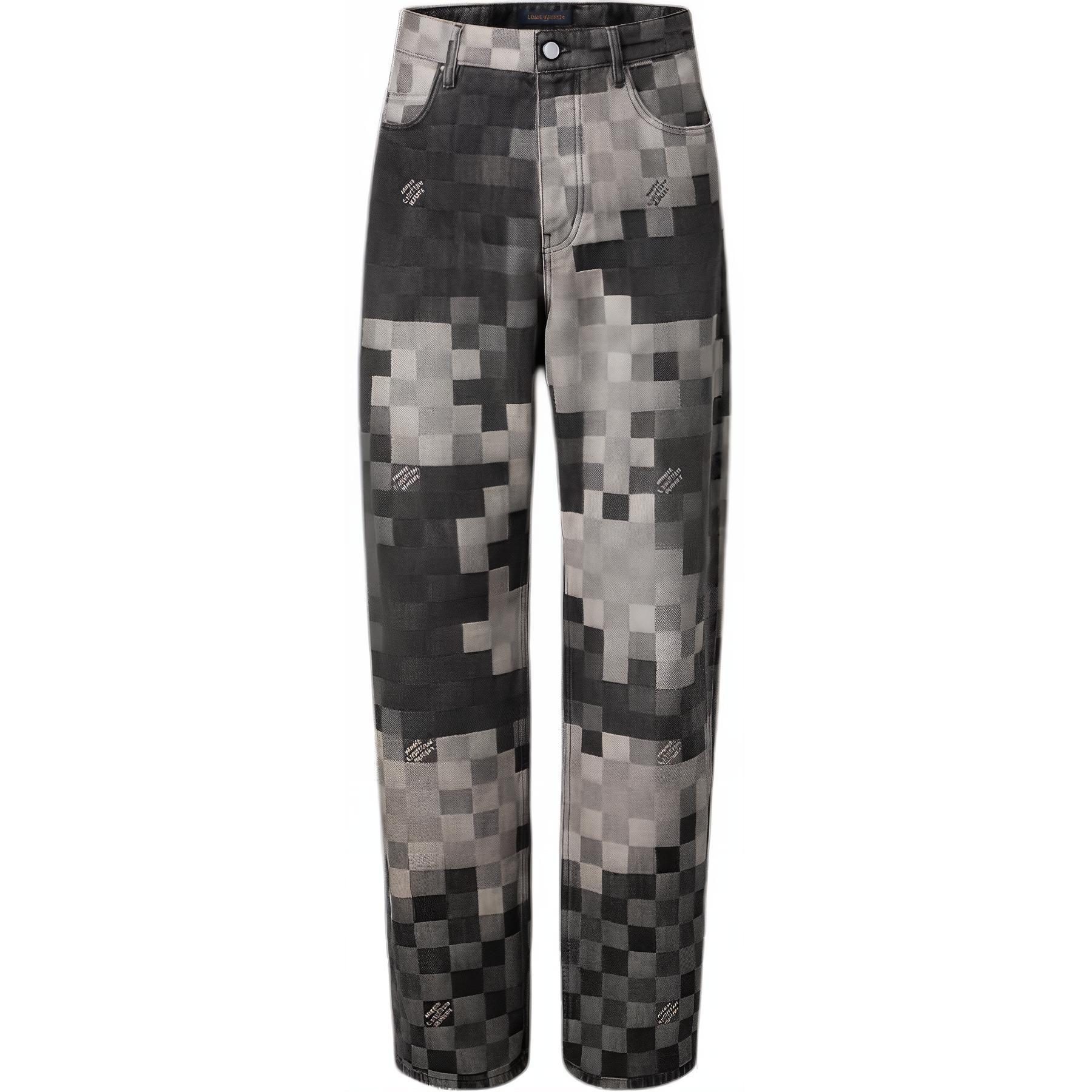 

Дамокамуфляжные джинсы для скейта LOUIS VUITTON, мультиколор