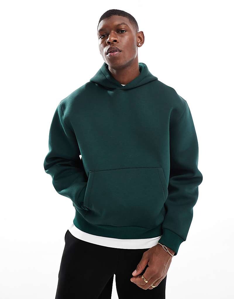 

ASOS DESIGN – зеленая толстовка свободного кроя из дайверского материала