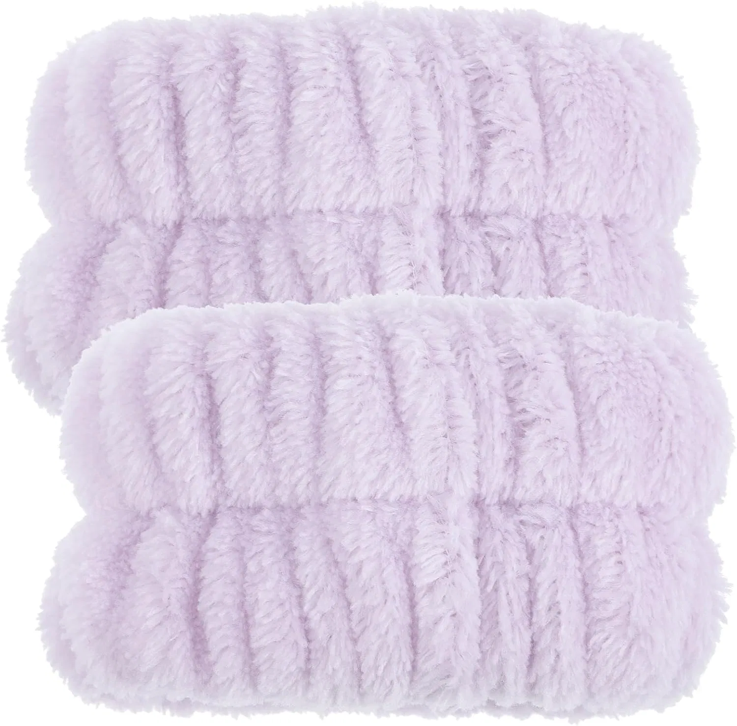 Набор фланелевых браслетов для умывания Beavorty, 2 шт., фиолетовый