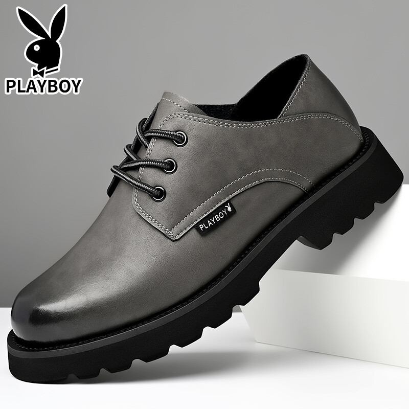Туфли мужские Men"s Casual Men Low-Top Playboy, серый — фото 3