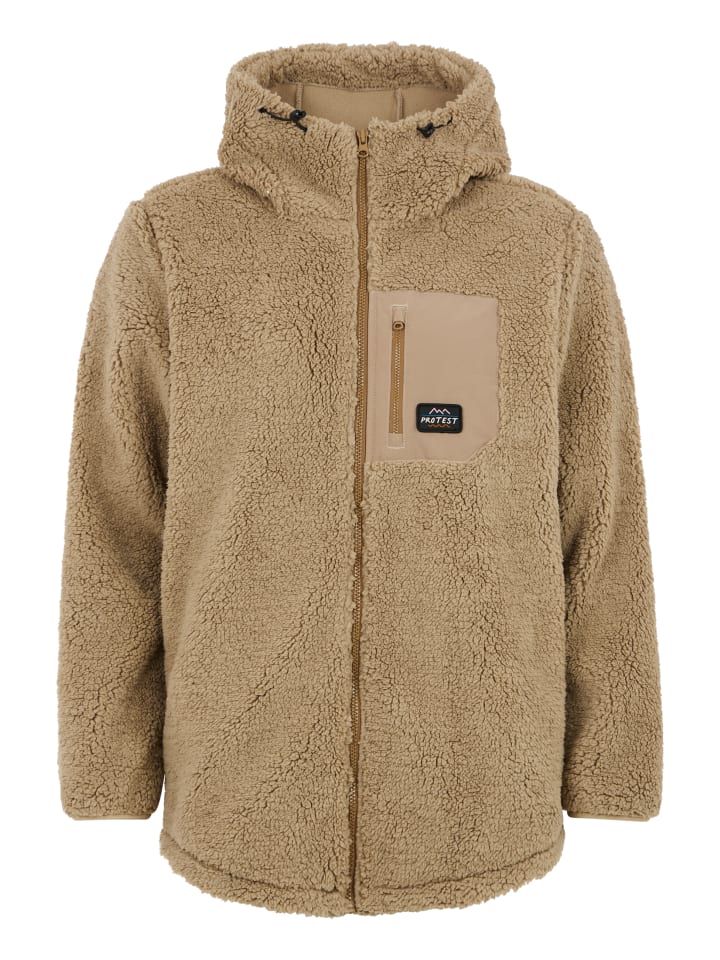 

Флисовая куртка Protest PRTSAGO full zip hoody, цвет BambooBeige