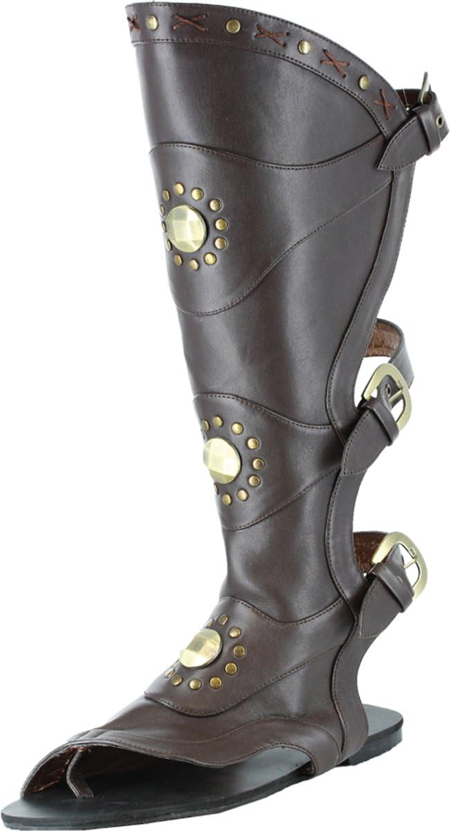 

Мужские сандалии Ellie Shoes Destroyer Flat - Обувь для костюма Спартанца, коричневый