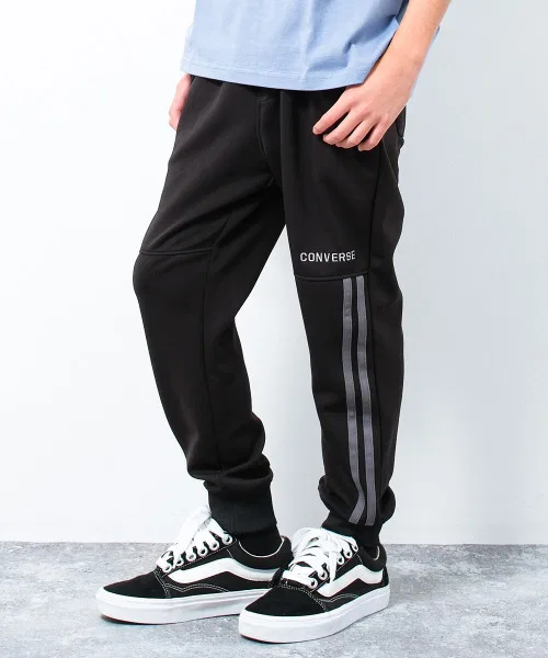 Детские спортивные штаны CONVERSE с полосками чёрные