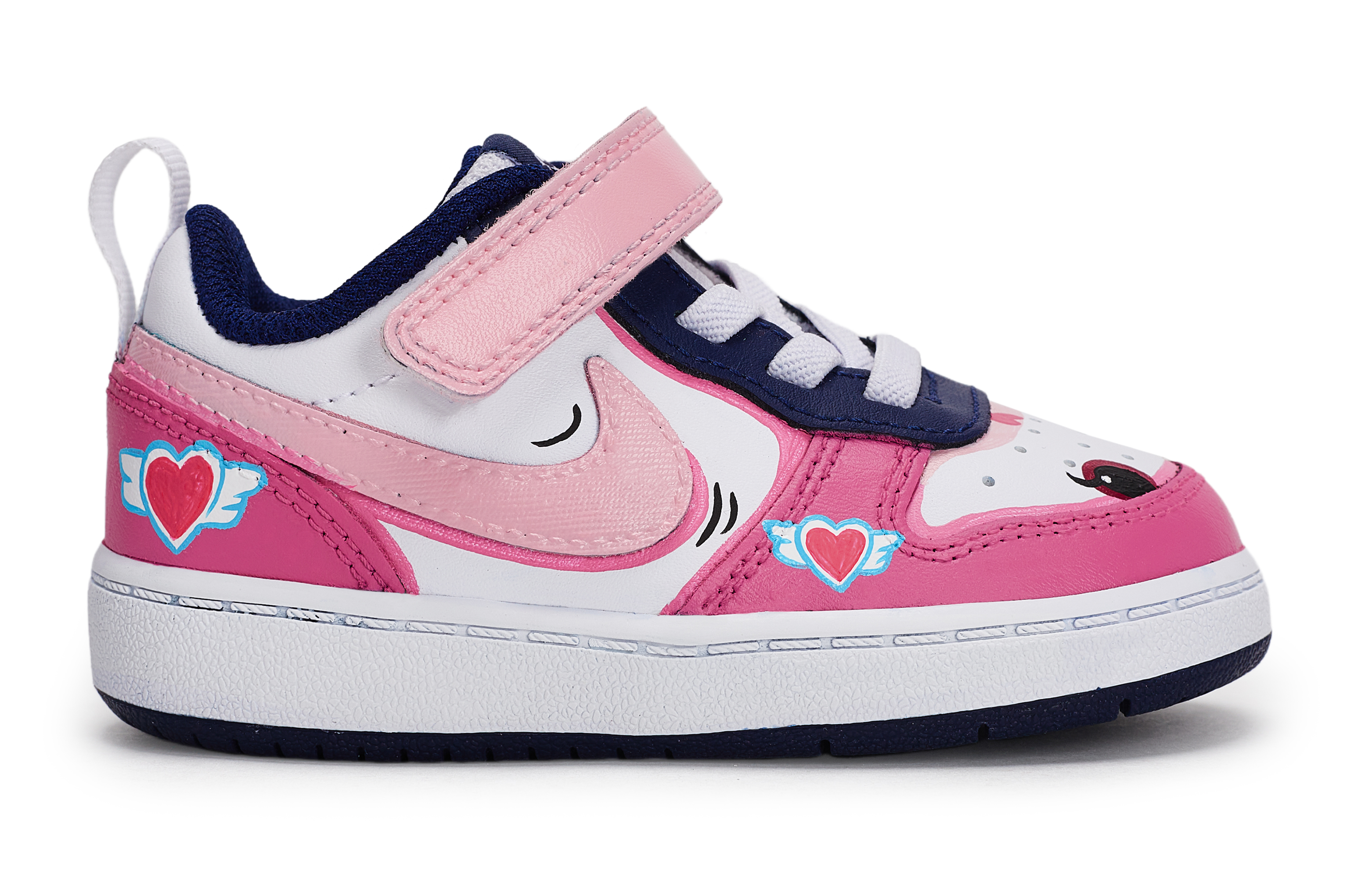 Туфли для малышей Low 2 для младенцев и малышей Nike, белый/синий/розовый/красный — фото 2