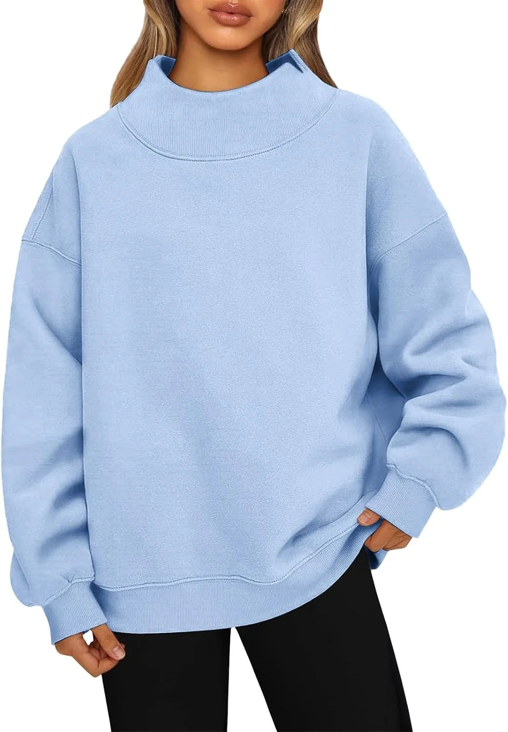 

Свитшот с высоким воротником оверсайз для женщин XINGJIAARTS