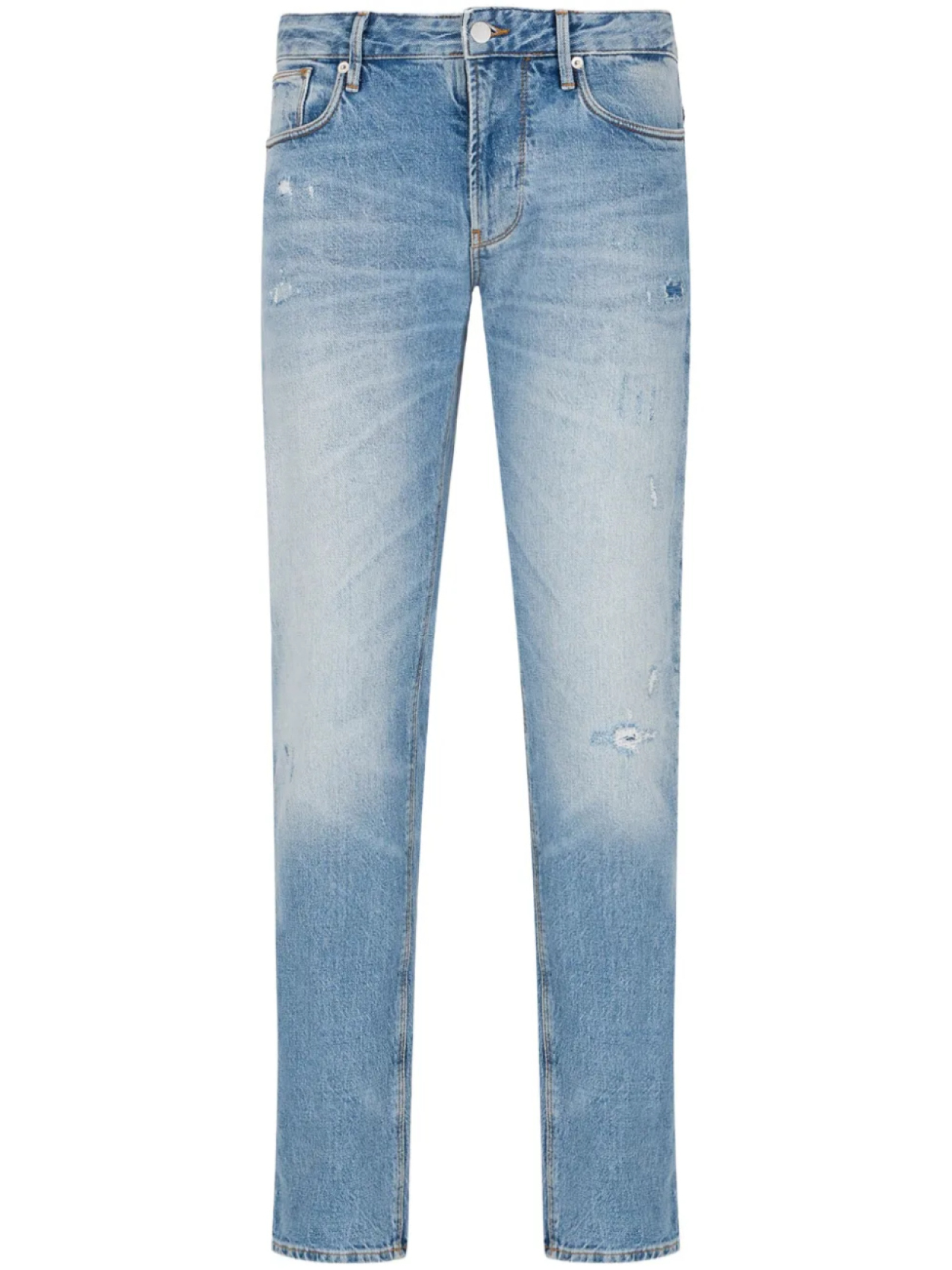 

Узкие джинсы J06 с эффектом потертости Emporio Armani, синий