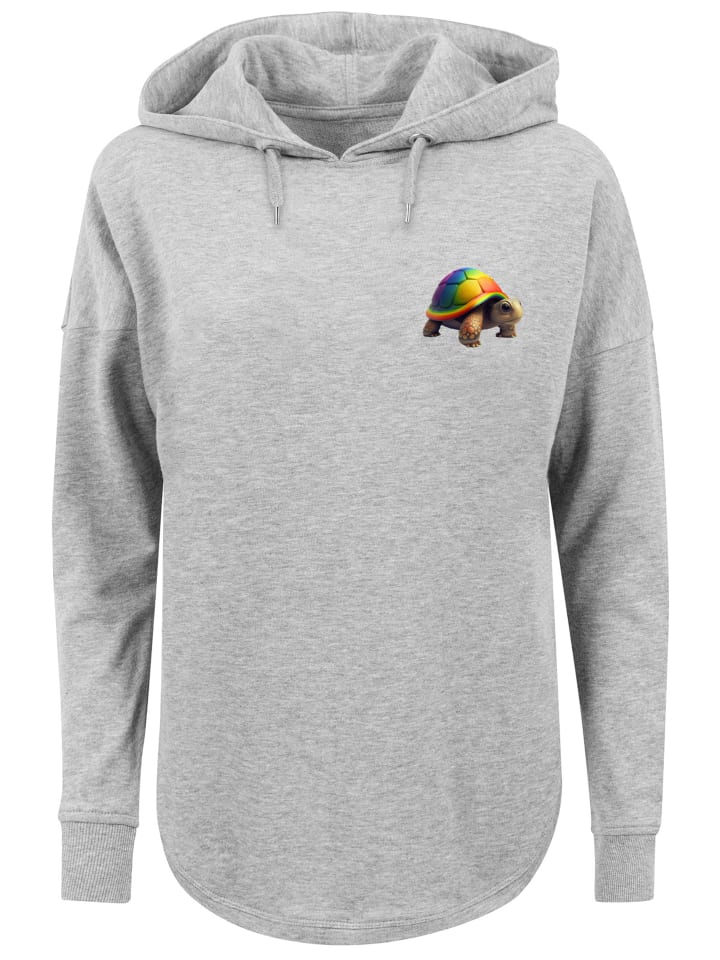 

Толстовка большого размера Rainbow Turtle OVERSIZE HOODIE серого цвета F4NT4STIC