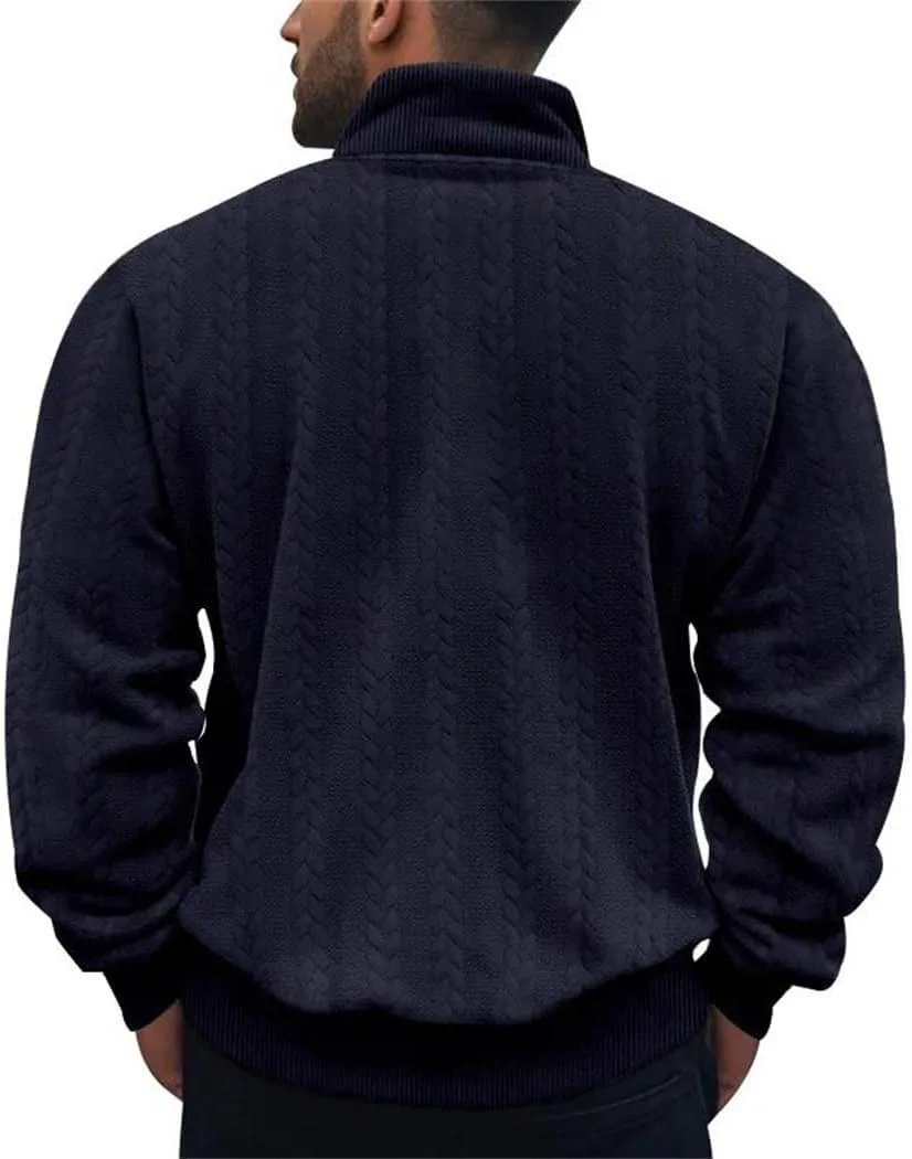 

Мужской вязаный пуловер Vintage Heavy Knit с полумолнией