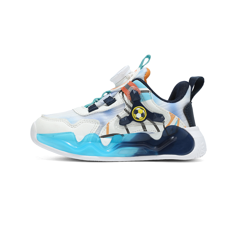 

Износостойкие, дышащие, нескользящие, антиударные низкие детские баскетбольные кроссовки для подростков CAMKIDS, черный/синий