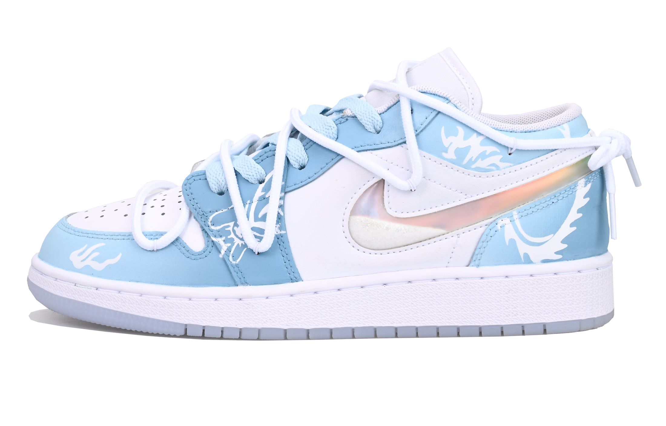 

Кроссовки Air Jordan 1 Vintage Basketball Shoes Women's Low-top Blue/white, голубой, Синий, Кроссовки Air Jordan 1 Vintage Basketball Shoes Women's Low-top Blue/white, голубой