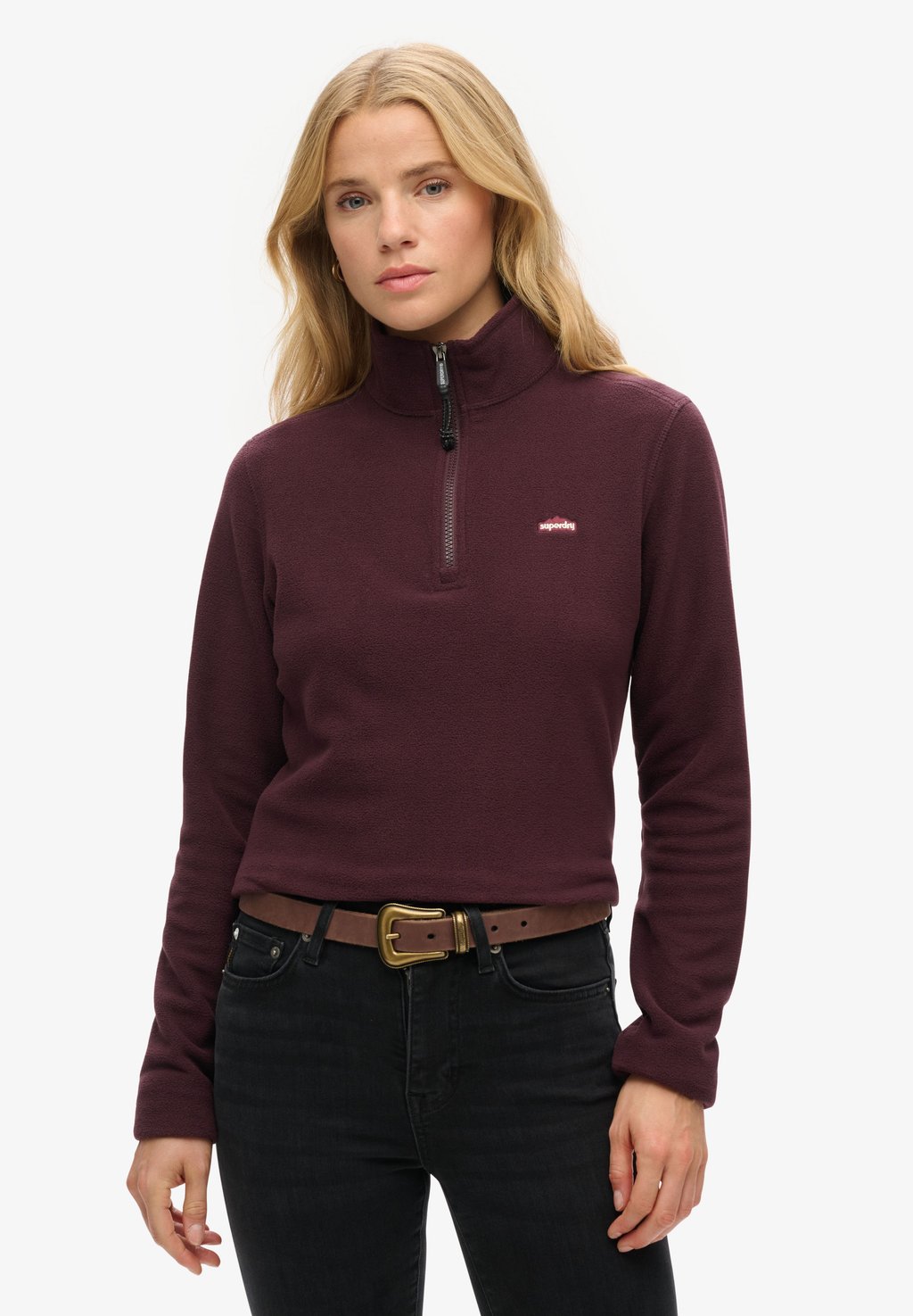 

Флисовый джемпер POLAR HALF ZIP Superdry, фиолетовый