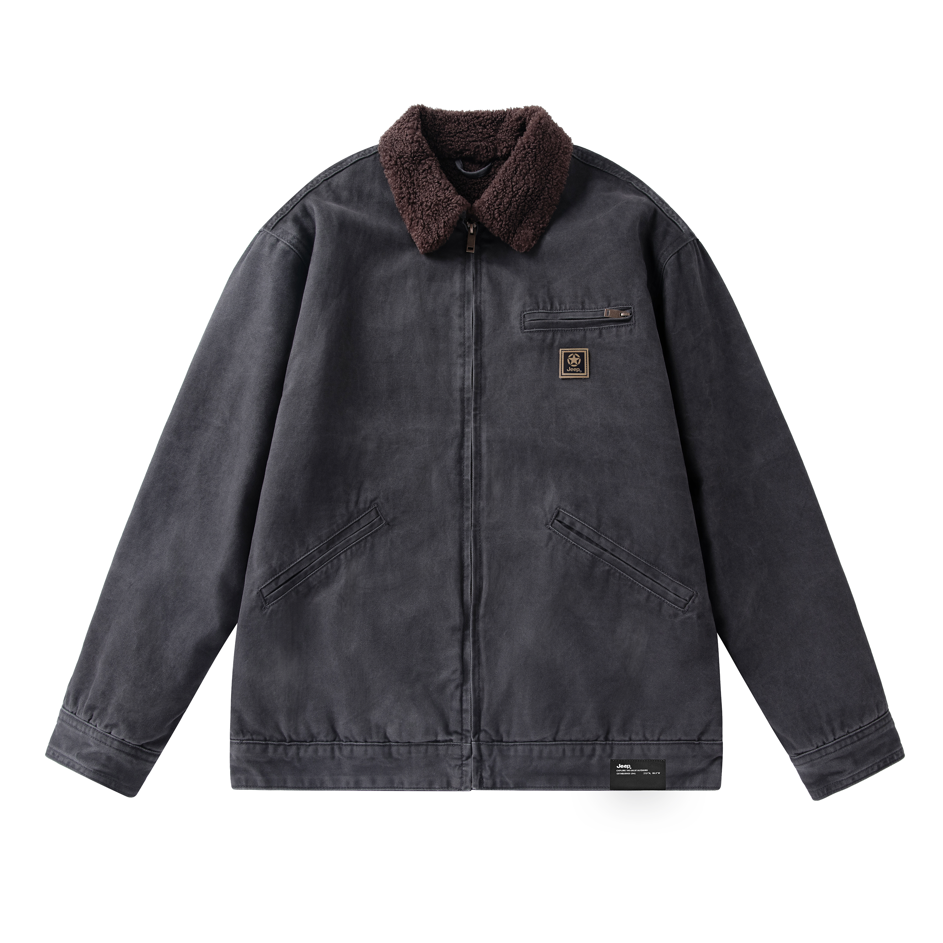 

Вельветовая куртка Unisex с лацканами, утепленная и на флисе Jeep, p75gmwjr72 серый[sherpa]