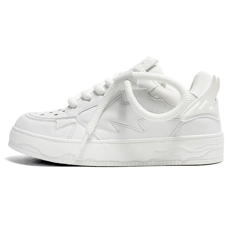 

QIQUDUCK Кроссовки для скейтбординга Unisex Q-XGX135 белые дышащие с поддержкой и увеличенной высотой, цвет Q-XGX135 White