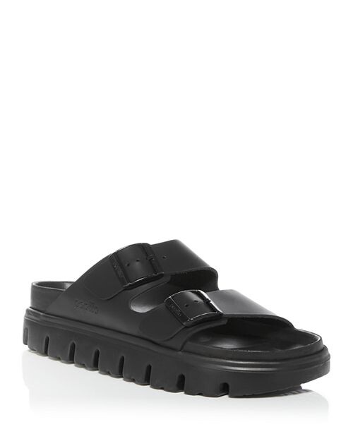Женские массивные сандалии без шнуровки Arizona со стелькой с пряжками Birkenstock, цвет Black