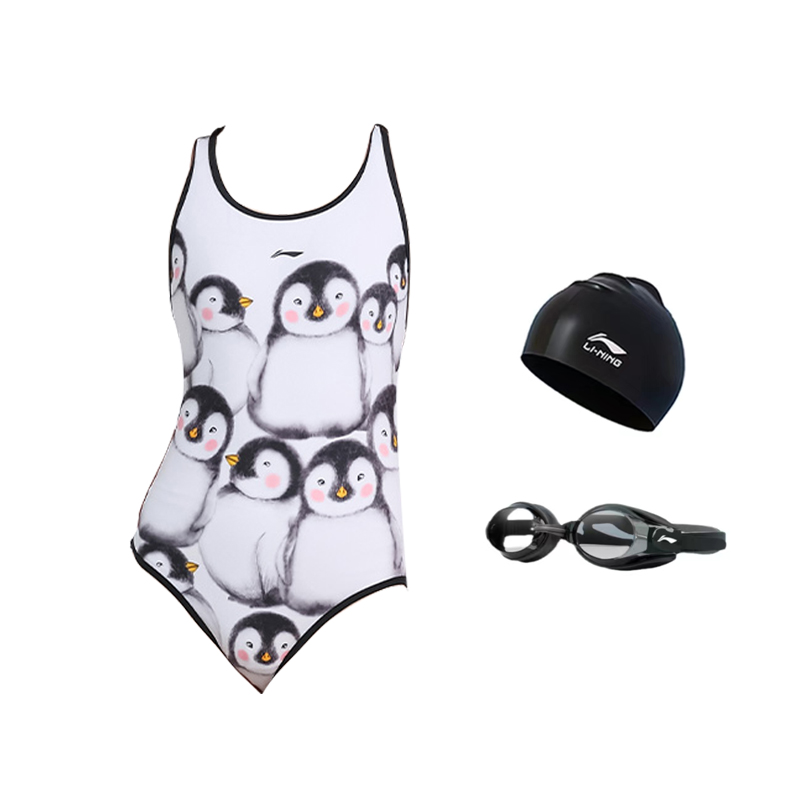 

Купальник женский элегантный плюс-сайз слитный для сексуального пляжного отдыха LINING, Swimsuit+Swim Goggles+Swimming Cap