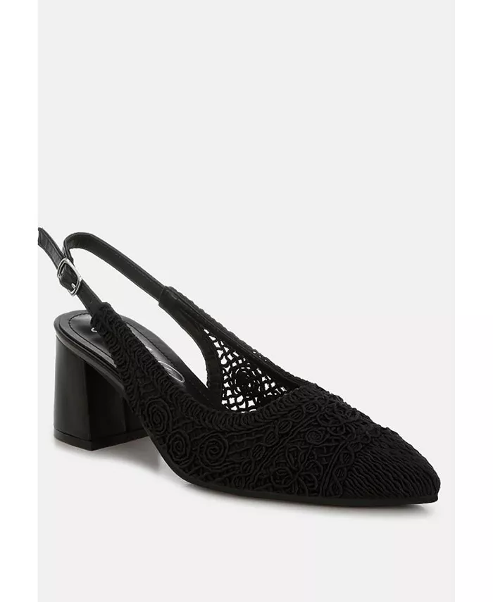 Женские босоножки Tolina Woven Design Slingback London Rag, черный — фото 2