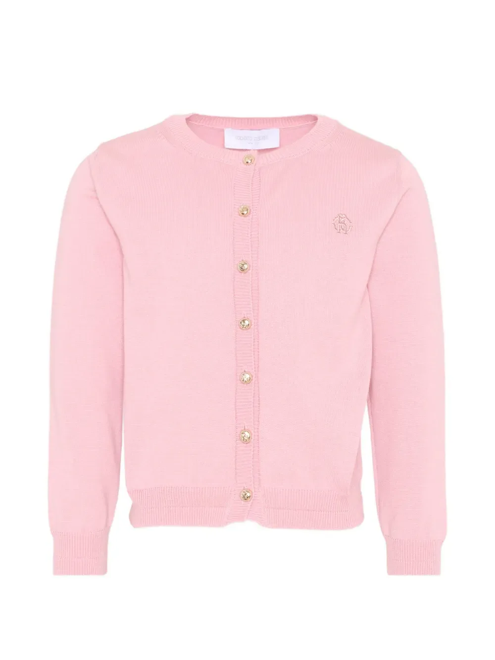 Кардиган с кристальными пуговицами Roberto Cavalli Junior, розовый