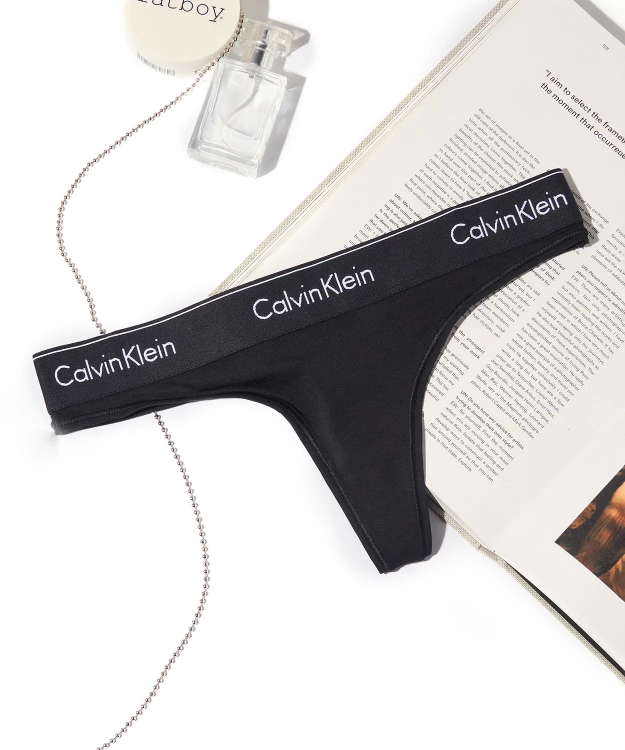 Трусы T-бэк Calvin Klein Modern Cotton, набор 1 шт., черный