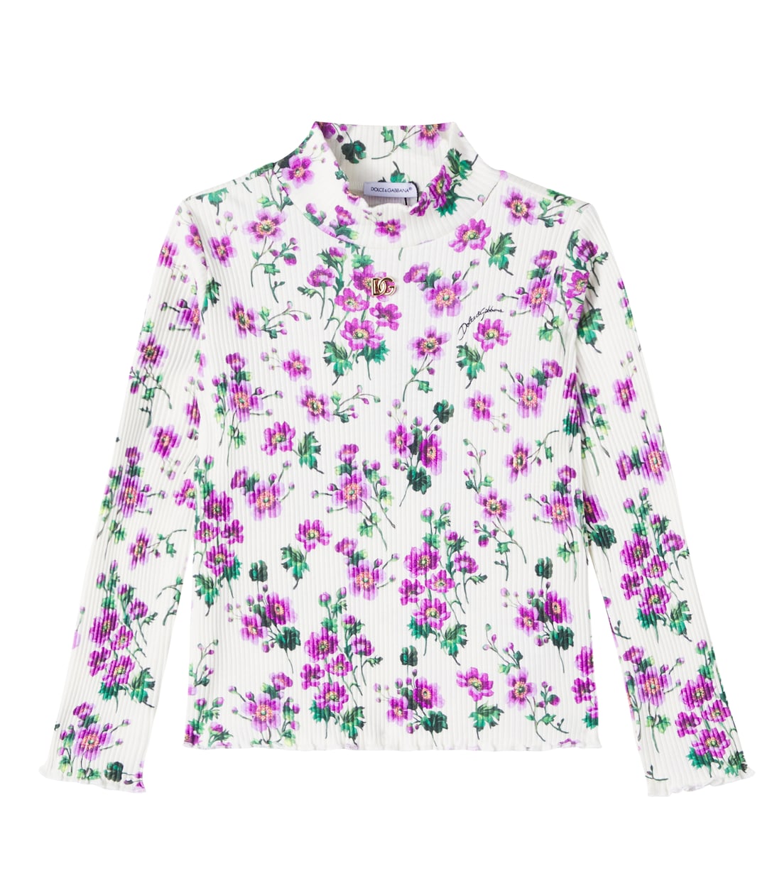 

Футболка из хлопка Costa с цветочным принтом Dolce&Gabbana Kids, Violette Rade F.Pann