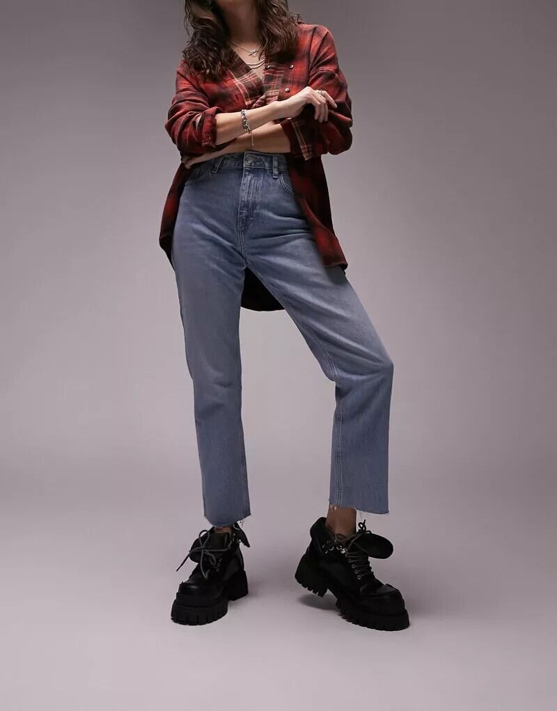 

Выцветшие джинсы прямого кроя Topshop