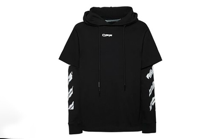 

Футболка мужская Off-White с капюшоном, черный