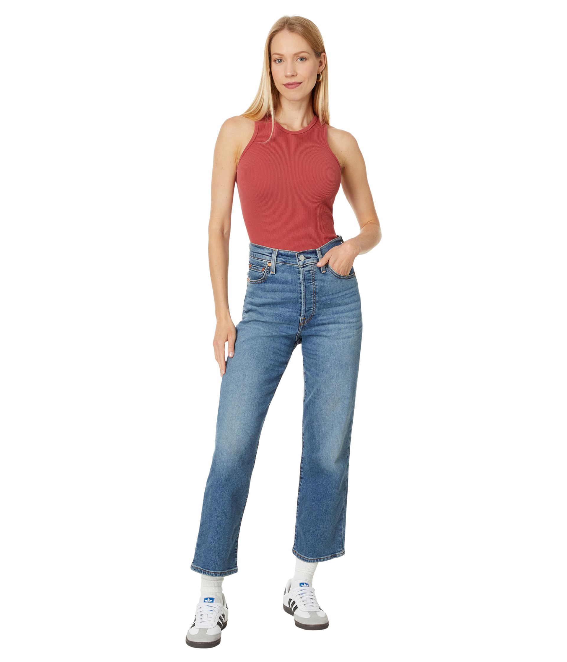 Джинсы Levi's Womens Ribcage Straight Ankle, цвет Elevated Taste — фото 4