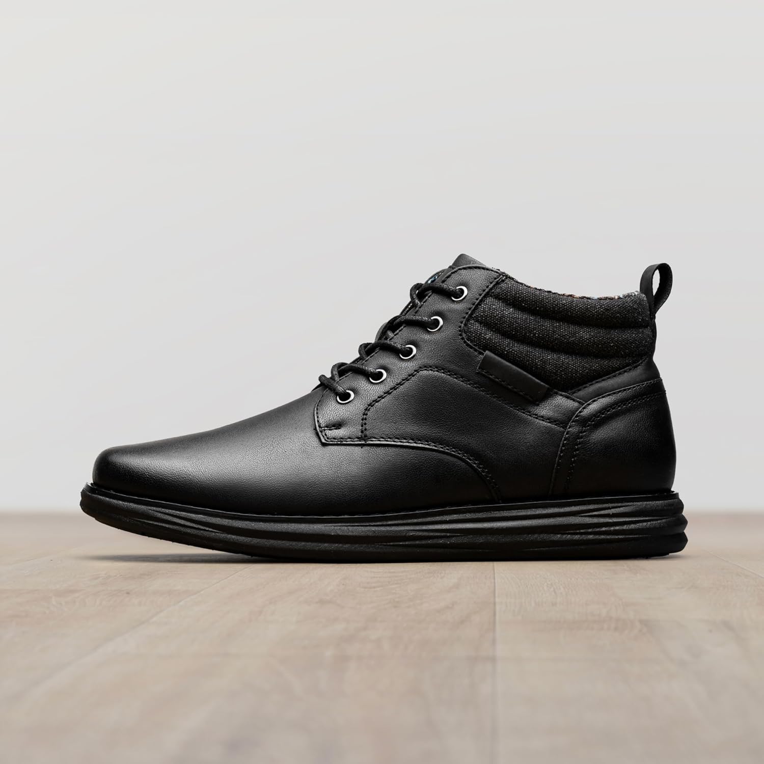 Мужские полуботинки Bruno Marc Mid Top Chukka со шнуровкой, черный — фото 3