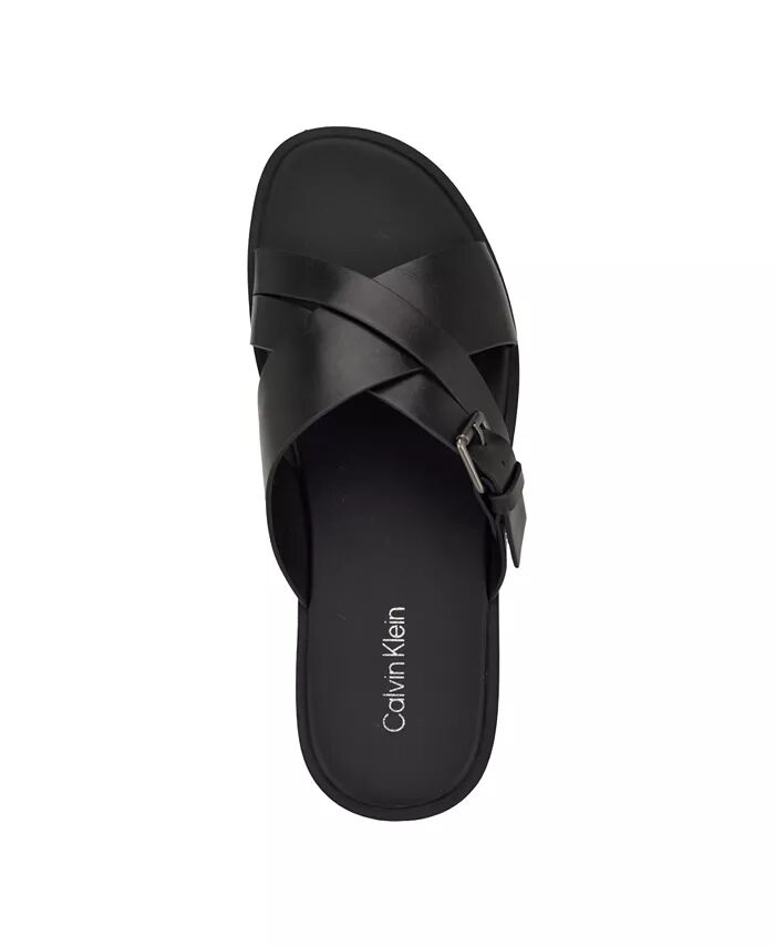 Мужские повседневные сандалии Elon Slip-On Flat Calvin Klein, черный — фото 4