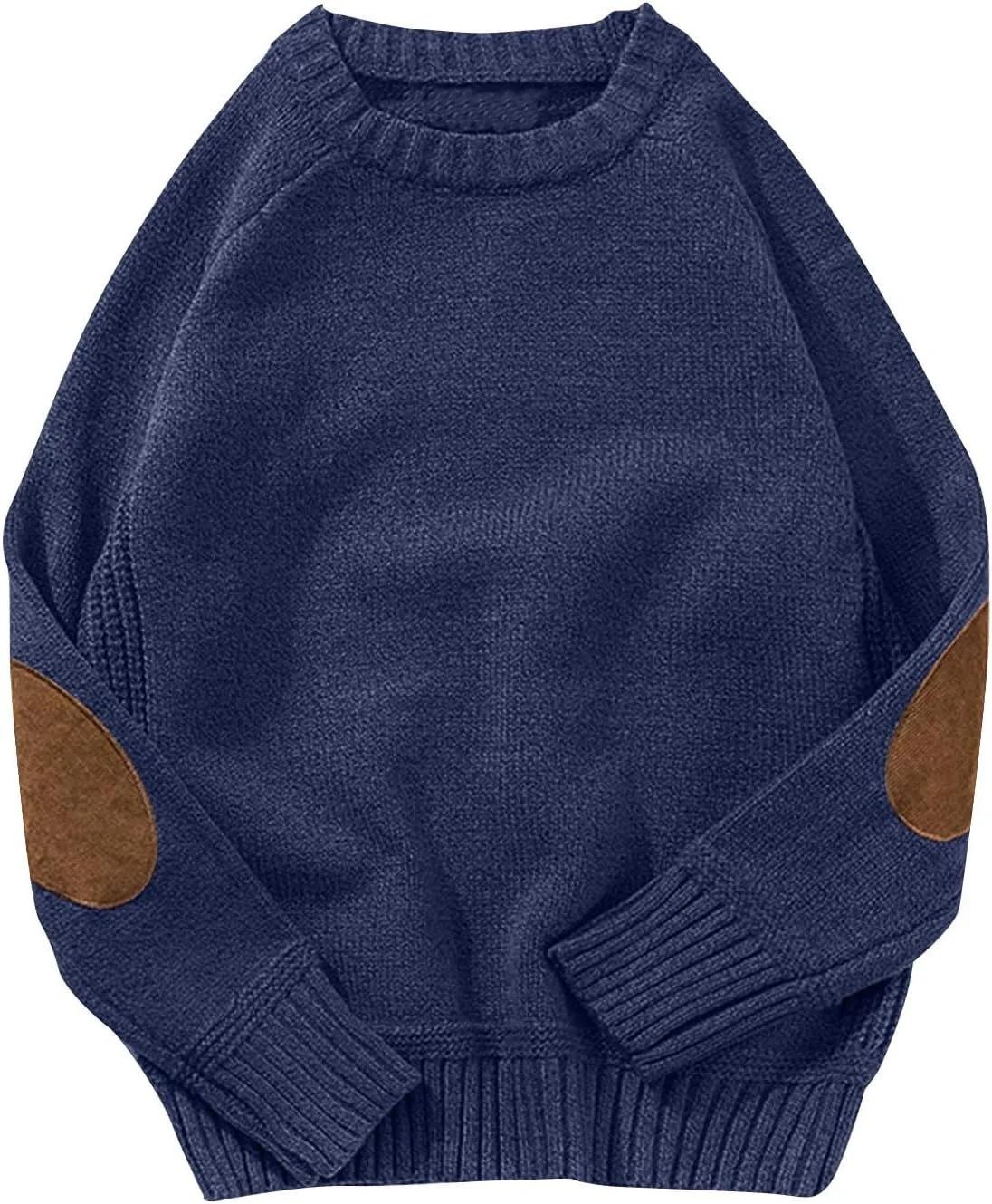 

Зимний мужской свитер в стиле винтаж с налокотниками