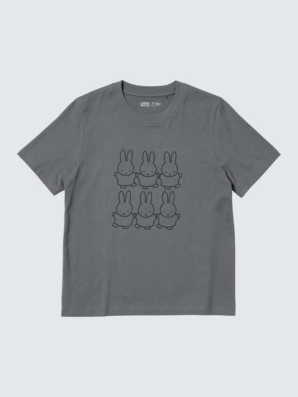 Футболка UT Miffy in Bloom Uniqlo, 07 grey — фото 3